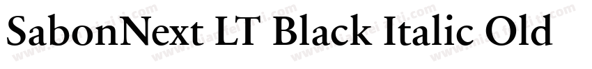 SabonNext LT Black Italic Old Style字体转换